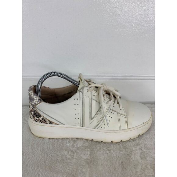 Vionic Womens Size 7.5 White Sneakers With Snakeskin Detail & Lace-Up Closure - Picture 7 of 9